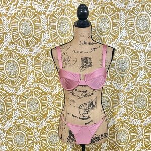 Aila Blue Rose Pink Cuba Top & Palmer Paneled Bottoms Set size S $198 SOLD OUT